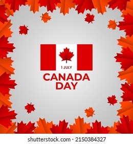 Gradient Canada Day Background Template