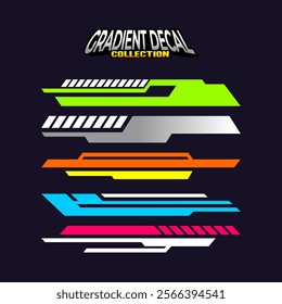 Gradient car decal sticker collection