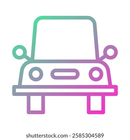 Gradient Car Icon, Minimalist Auto Vehicle Art