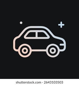 Ícone de carro de gradação em preto. Ilustração de símbolo de ícone