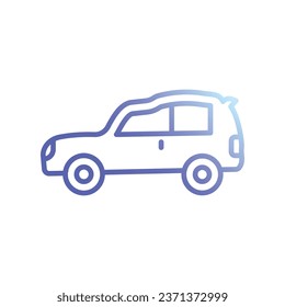 gradient car icon stock illustration 