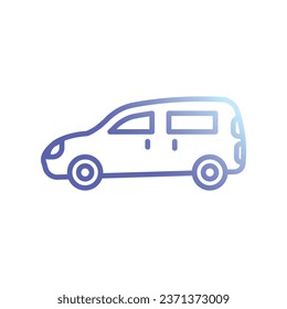 gradient car icon stock illustration 