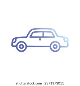 gradient car icon stock illustration 