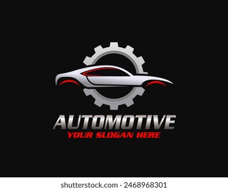 Gradient car service logo design