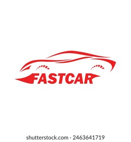 Gradient car service logo template