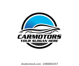 Gradient car service logo template