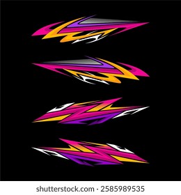 gradient car sticker racing , wraping car ,decal , 
