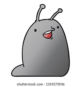 Gradient Cartoon Illustration Of A Cute Kawaii Slug