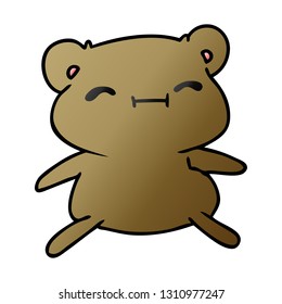 gradient cartoon illustration kawaii cute teddy bear