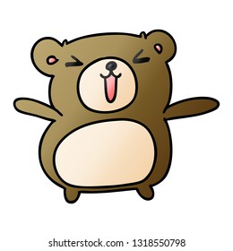 gradient cartoon illustration kawaii cute teddy bear