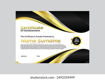 Gradient Certificate of Achievement and Appreciation 2024