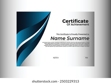 Gradient Certificate of Achievement and Appreciation