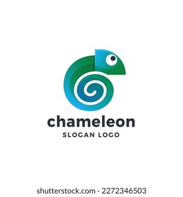 Gradient Chameleon Logo Vector Illustration
