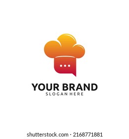 Gradient chef podcast logo design
