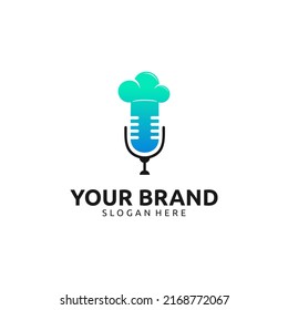 Gradient chef podcast logo design