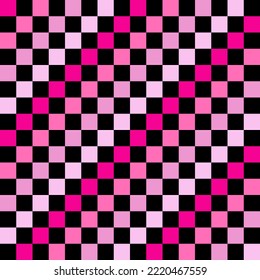 gradient chess board.square grid background.Seamless geometric square pattern.Black square pattern on white background.Diagonal row pattern of rhombuses.black and white tone gradient background.