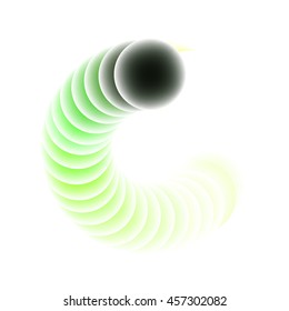 The gradient of the circle
