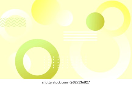 Gradient Circle Abstract Green Yellow Background