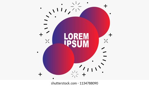 Gradient Circle Flat Geometric Shape for Campaign or poster, banner