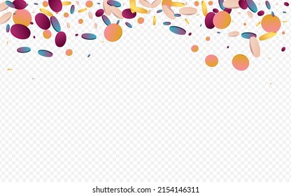 Gradient Circle Happy Purple Background. Colorful Invitation Shine Postcard. Carnival Banner. Rainbow Vector Card.