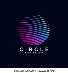 gradient circle logo design template