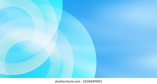 Círculo degradado sobre fondo azul celeste. Vector futuro moderno