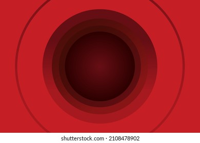 gradient circle out from the center on a red background, vector illustration