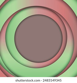 Gradient circle with overlapping layer background. Abstract background. Vector illustration.