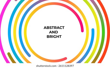 Gradient Circle Pattern. Abstract Background with Swirl Circular. Rainbow Round Color Spiral. Geometric Dynamic Circle Shapes