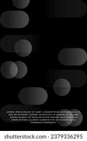 Gradient Circle Poster Monochrome Simple
