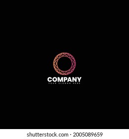 Gradient circle shape Logo, Logo icon
