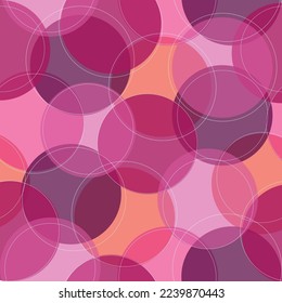 gradient circles background, multicolor seamless pattern Vector Illustration. Pattern Swatch. Hand Drawn