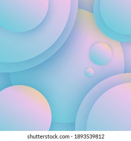 Gradient circles background. Vector illustration, flat design