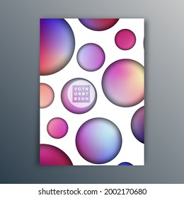 Gradient circles design for for brochure, flyer cover, abstract background, poster, or other printing products. Vector illustration.