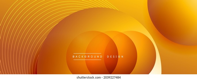 Gradient circles with shadows. Vector techno abstract background. Modern overlapping forms wallpaper background, design template