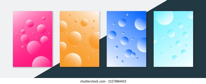 Gradient circles and trendy template for poster