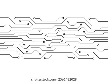 Gradient Circuit Board Technology Background Vector. 