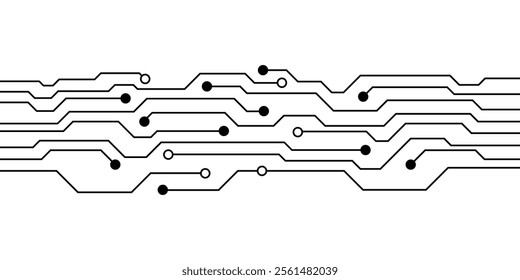 Gradient Circuit Board Technology Background Vector. 