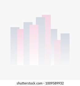 Gradient cityscape. Skyline in soft color background. Vector EPS 10