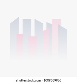 Gradient cityscape. Skyline in soft color background. Vector EPS 10