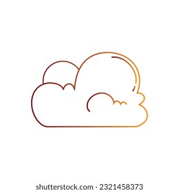 Gradient clouds weather isolated icon vector illustration design.
