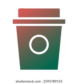 Gradient Coffee Cup Icon Minimalist Style Art