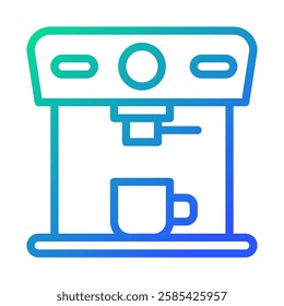Gradient Coffee Machine Icon Design Illustration