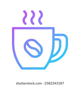 Gradient Coffee Mug Icon Illustration Vector