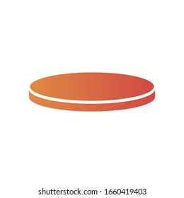 Gradient coin on a white background