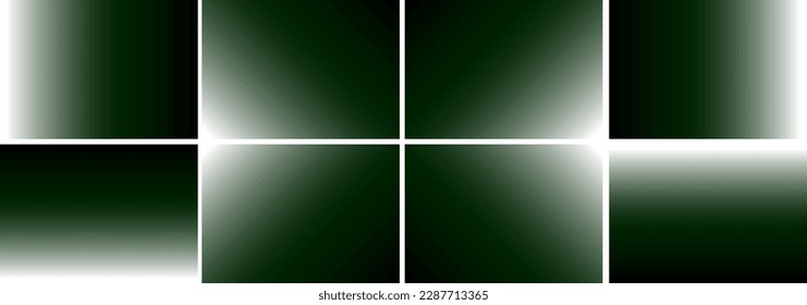 Gradient. Collection of abstract fabric backgrounds with space for design. Artistic background for design. Combination of black, green, white colors.