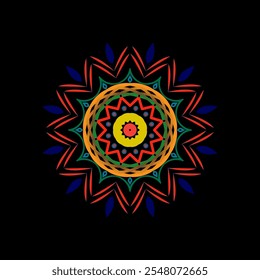gradient color 3d mandala design, mandala design idea, mandala design