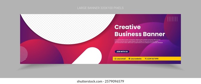 gradient color abstract background banner for business promo