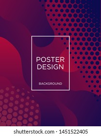 Gradient color abstract background cover design. With trendy and vivid vibrant color. Poster, flyer, brochure, banner vector cover template