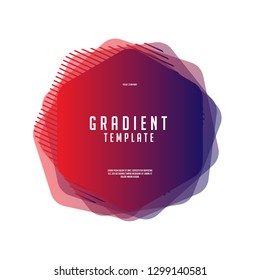 Gradient color with abstract hexagon shape.